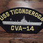 USS TICONDEROGA CVA-14 U.S NAVY SHIP HAT PATCH NAVY CARRIER  HEAT TRANSFER