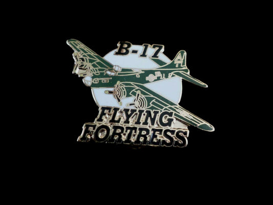 U.S MILITARY B-17 FLYING FORTRESS BOMBER PLANE HAT PIN DOUBLE CLUTCH BACK