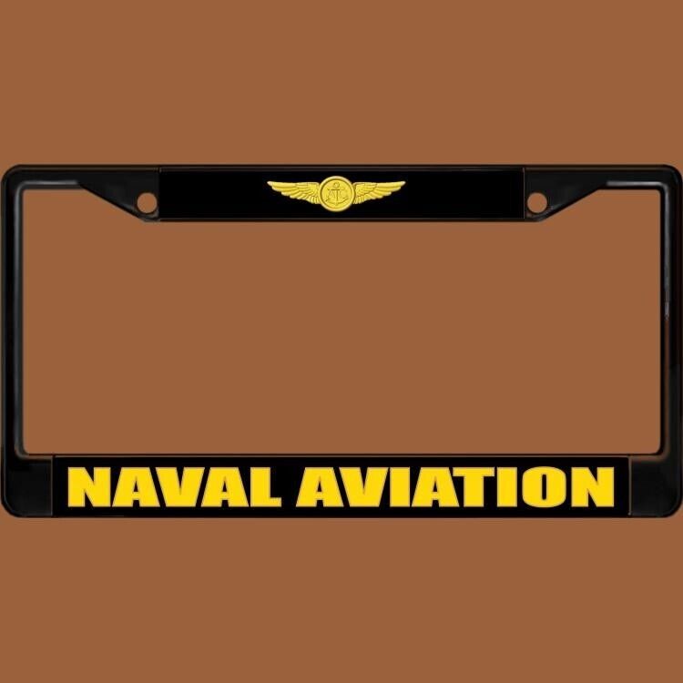 U.S NAVY AIR CREW NAVAL AVIATION METAL LICENSE PLATE FRAME NEW SEALED