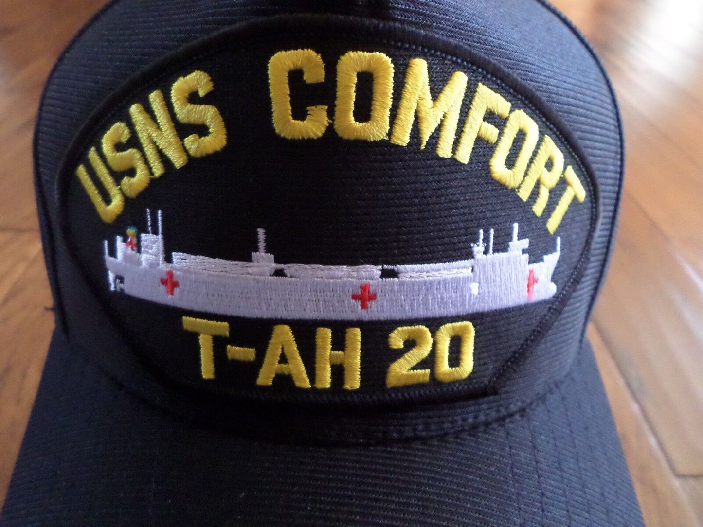 USNS COMFORT T-AH 20 U.S NAVY SHIP HAT OFFICIAL MILITARY BALL CAP U.S.A MADE