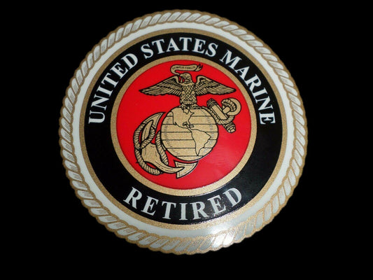 U.S MILITARY MARINE CORPS RETIRED EGA WINDOW DECAL STICKER 4" X 4" INCHES