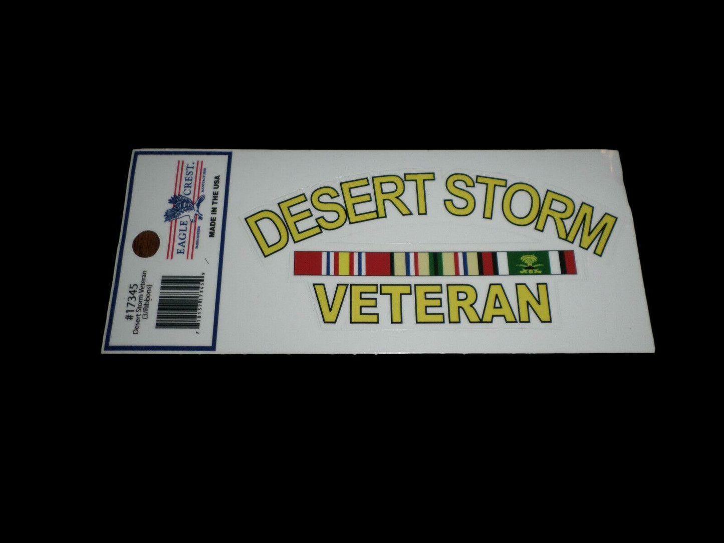 U.S MILITARY DESERT STORM VETERAN  WINDOW/BUMPER DECAL MADE IN U.S.A