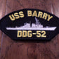 U.S NAVY SHIP HAT PATCH USS BARRY DDG-52 SHIP PATCH HEAT TRANSFER