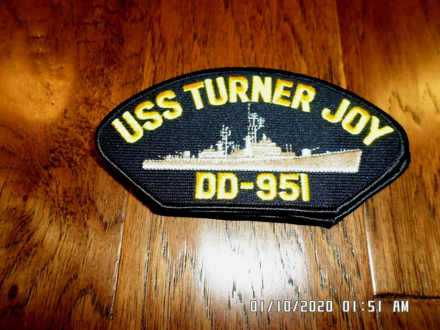 U.S NAVY SHIP HAT PATCH USS TURNER JOY DD-951 SHIP PATCH HEAT TRANSFER