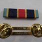 NAVY MARINE CORPS OVERSEAS SERVICE RIBBON WITH BRASS RIBBON HOLDER US MILITARY