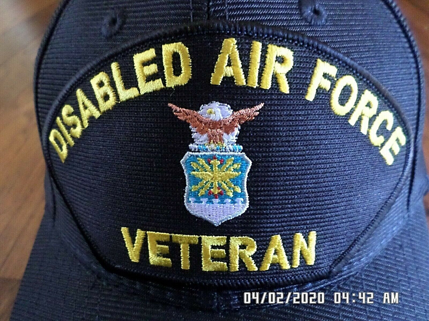 DISABLED AIR FORCE VETERAN HAT OFFICIAL U.S MILITARY BALL CAP USA MADE