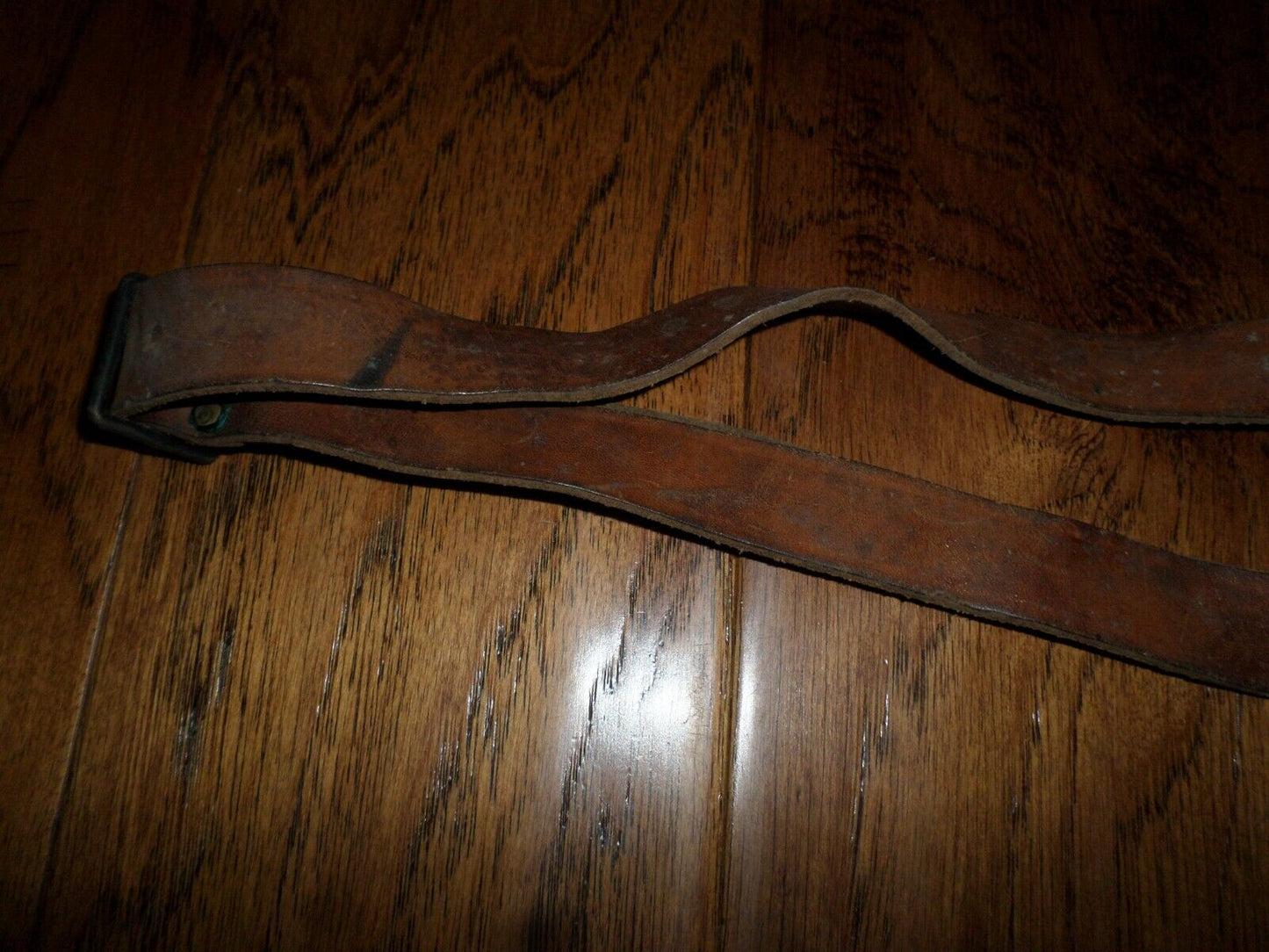 GENUINE FRENCH MILITARY MAT BROWN LEATHER RIFLE SLING ARMY MAS RIFLE 49 & 49/54