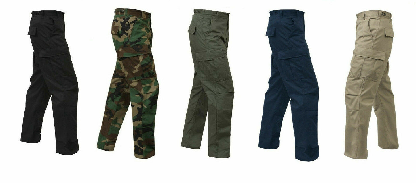 MILITARY BDU CARGO PANTS TACTICAL 6 POCKET EMT POLICE FATIGUE TROUSERS