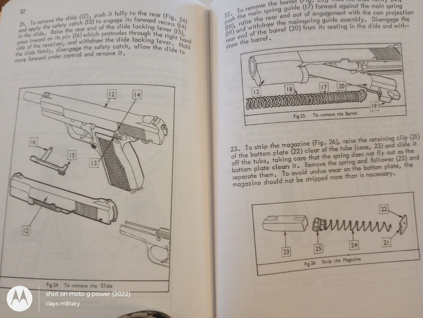 BROWNING HI-POWER PISTOLS OPERATORS MAINTENANCE REPAIR MANUAL HANDBOOK NEW