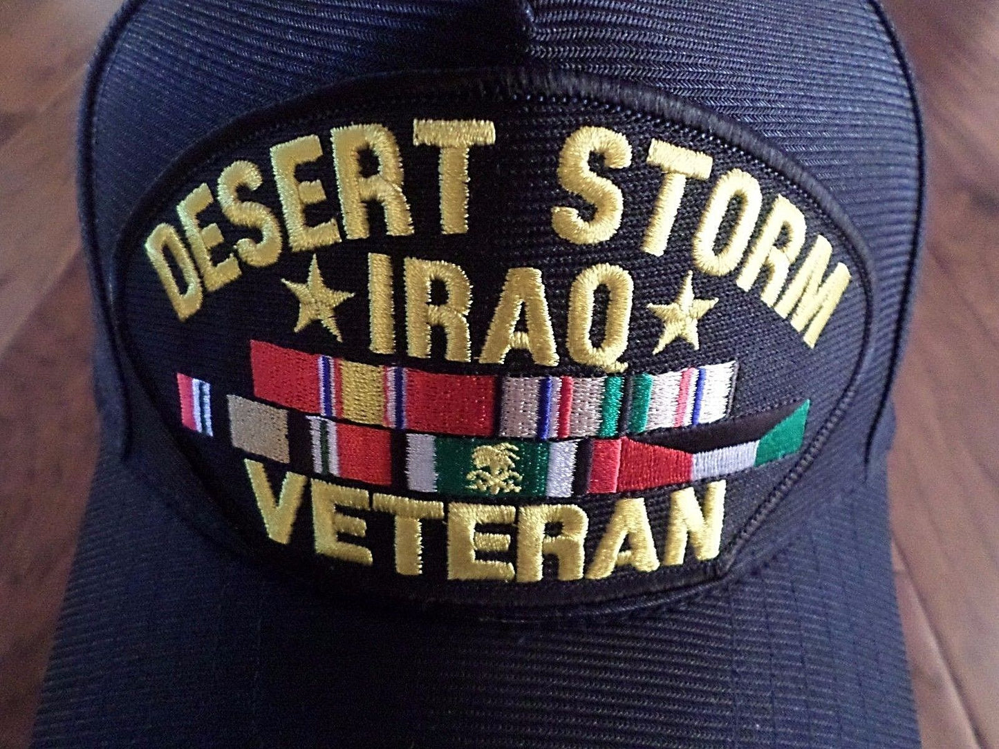 MILITARY DESERT STORM IRAQ VETERAN HAT U.S MILITARY OFFICIAL BALL CAP U.S.A MADE