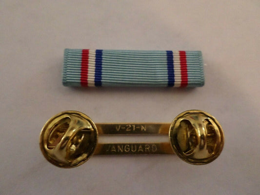 AIR FORCE GOOD CONDUCT RIBBON WITH BRASS RIBBON HOLDER US MILITARY ISSUE