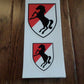 U.S MILITARY ARMY 11TH CAVALRY ARMORED WINDOW DECAL STICKER 2 ON ONE SHEET
