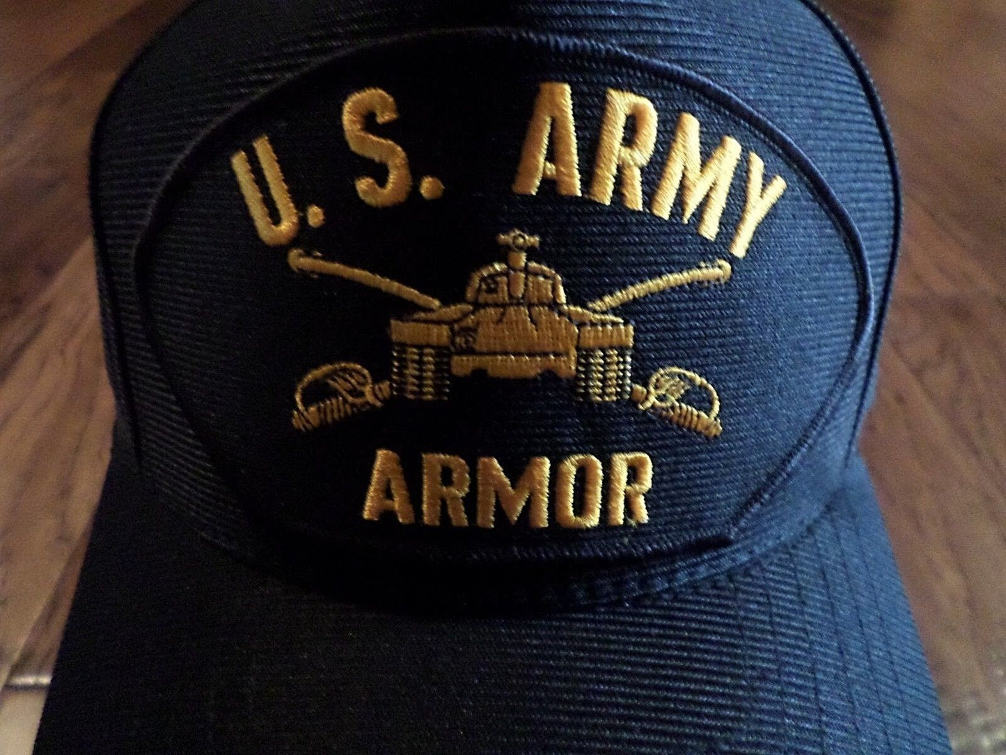 U.S ARMORED DIVISION BALL CAP U.S MILITARY OFFICIAL HEADWEAR HAT U.S.A MADE