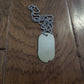 U.S MILITARY DOG TAG 1967 VIETNAM SERVICE BAR WITH CHAIN CHROME PLATED METAL TAG
