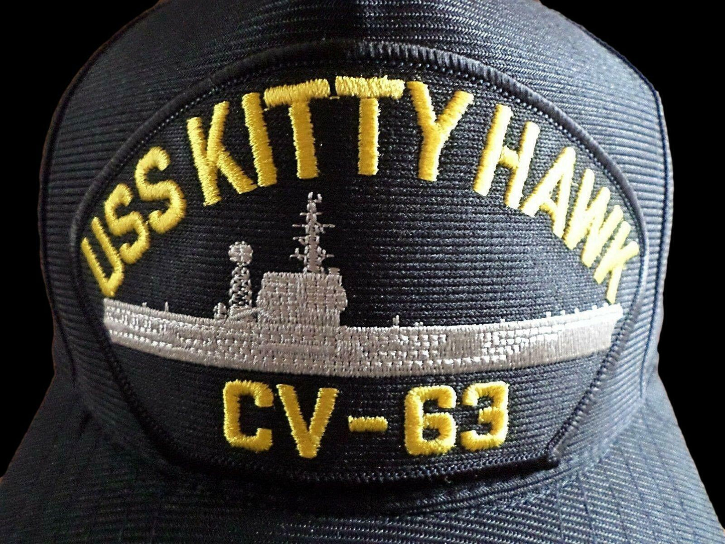 USS KITTY HAWK CV-63 NAVY SHIP HAT U.S MILITARY OFFICIAL BALL CAP U.S.A MADE