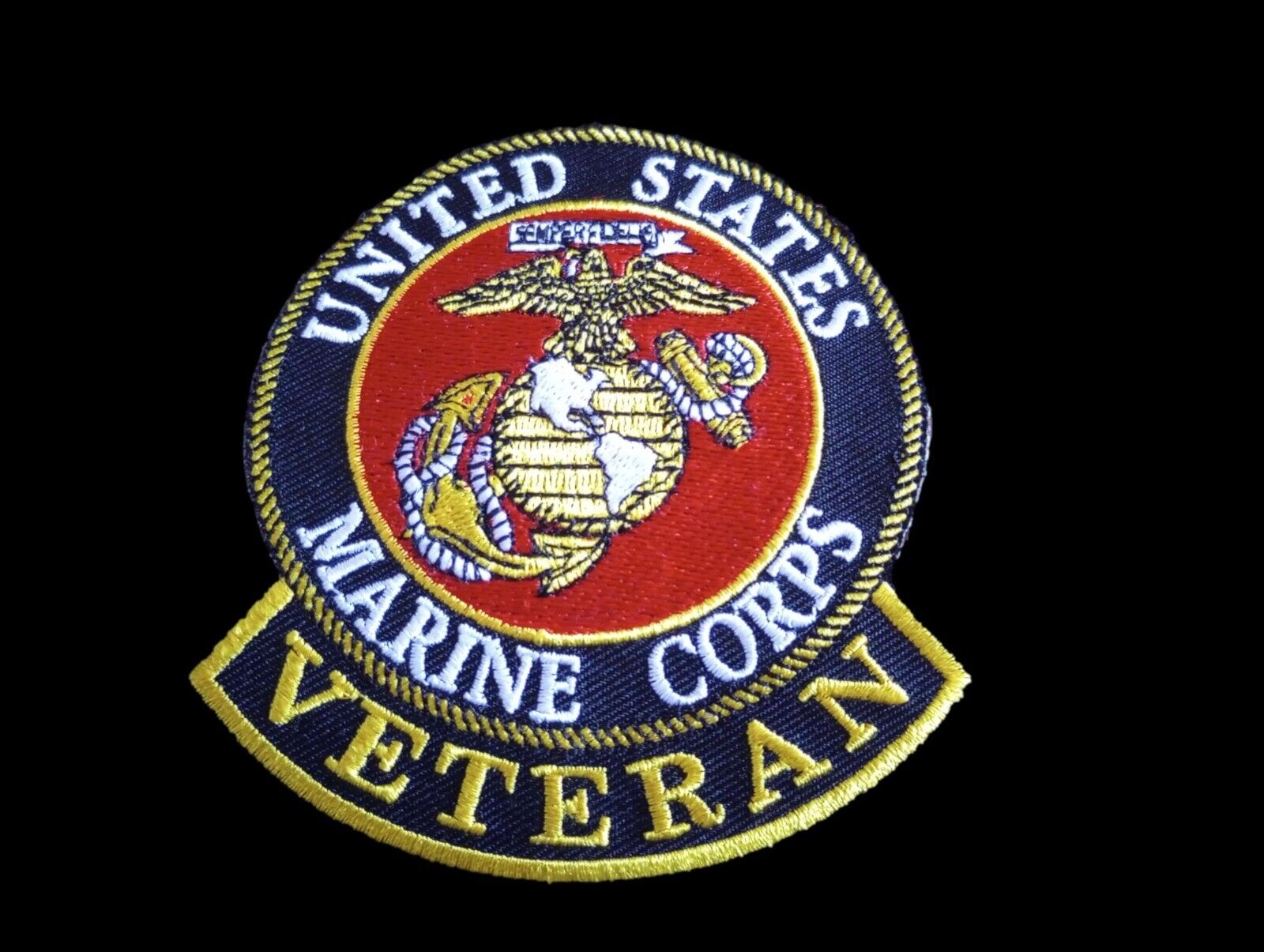 MILITARY U.S MARINE CORPS VETERAN PATCH EAGLE GLOBE AND ANCHOR EGA USM ...