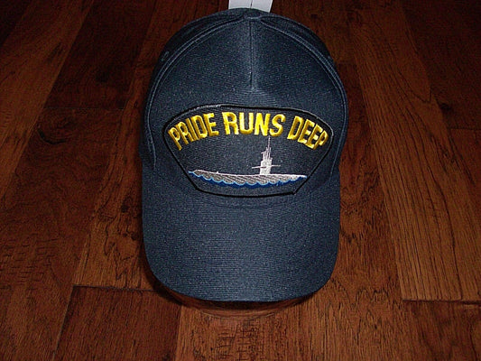 U.S NAVY SUBMARINE PRIDE RUNS DEEP HAT OFFICIAL U.S MILITARY BALL CAP U.S.A MADE