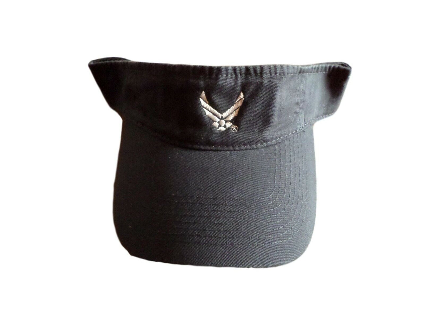 U.S AIR FORCE SUN VISOR CAP BLUE HAT WITH EMBROIDERED AIR FORCE WINGS LOGO