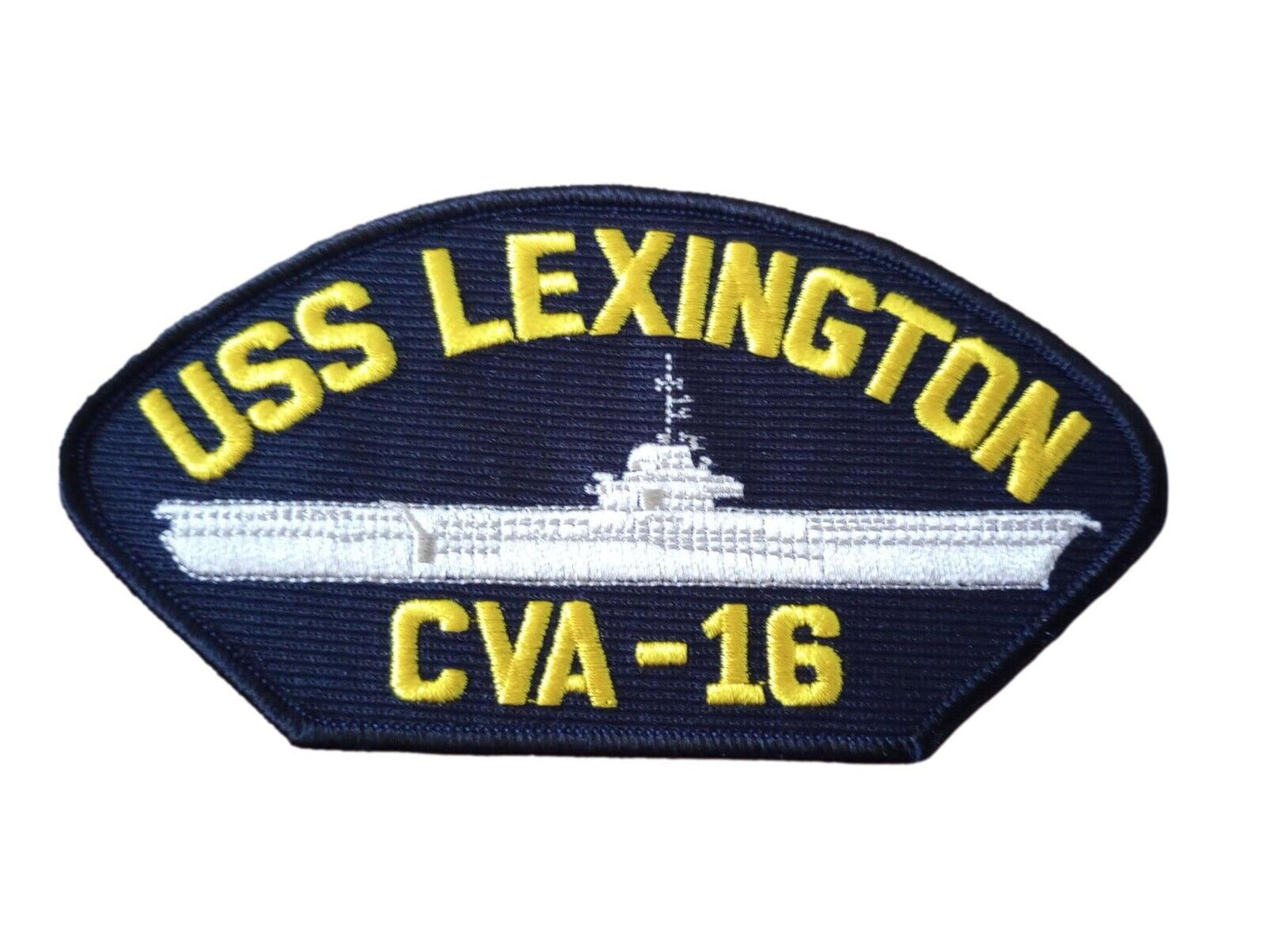 USS LEXINGTON CVA-16 U.S NAVY CARRIER SHIP HAT PATCH U.S.A MADE HEAT TRANSFER