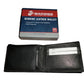 NEW U.S MARINE CORPS LEATHER BI-FOLD WALLET GENUINE BLACK COWHIDE EMBOSSED