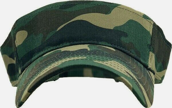 MILITARY WOODLAND CAMOUFLAGE SUN VISOR CAP HAT ADJUSTABLE