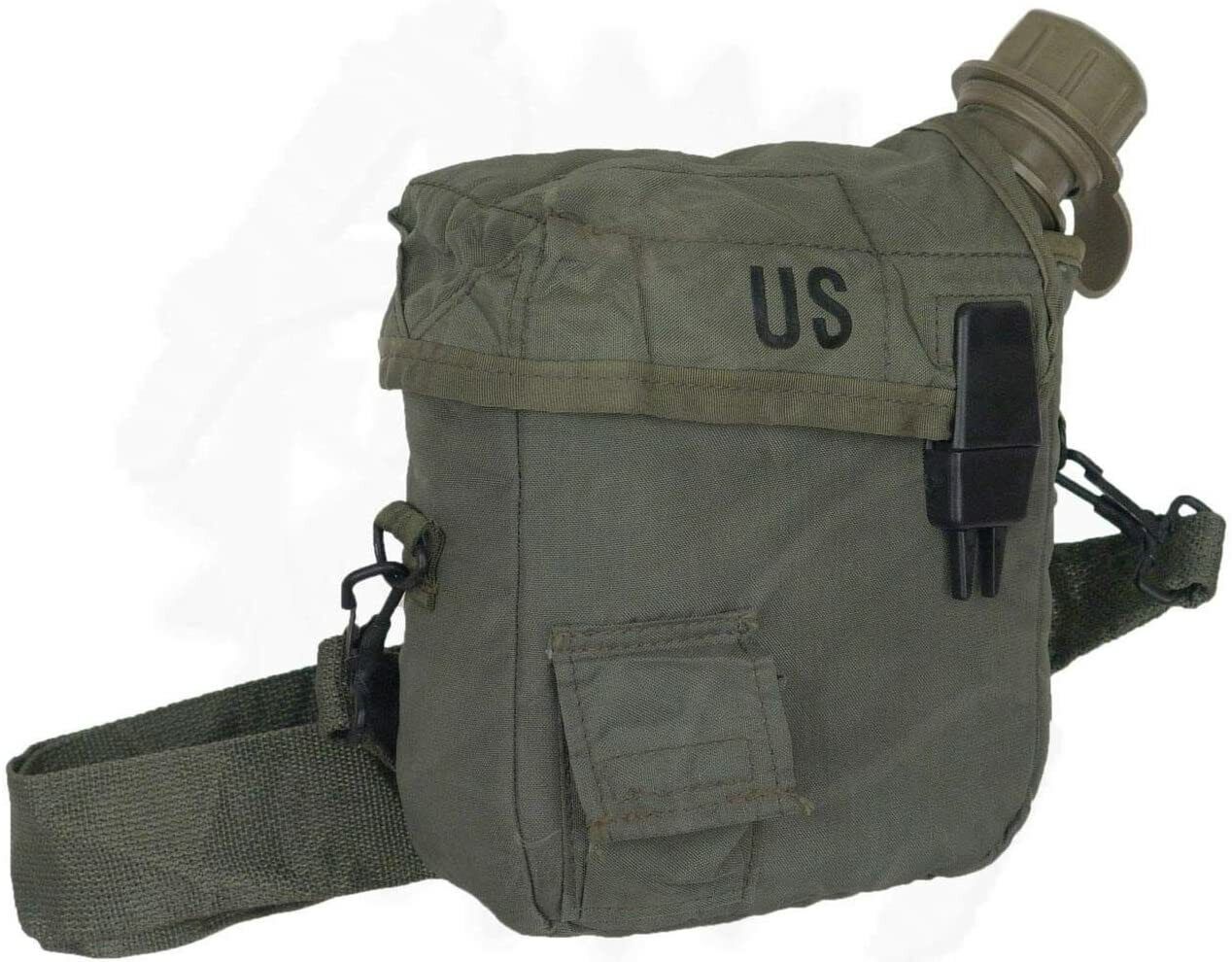 NEW U.S MILITARY ISSUE 2 QUART COLLAPSIBLE CANTEEN + COVER + STRAP NBC LID CAP