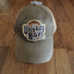 HARDCORE WHISKEY BIKER PREMIUM OILSKIN 6 PANEL CAP EMBROIDERED BIKER HAT