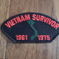 U.S MILITARY VIETNAM SURVIVOR 1961-1975 HAT PATCH 3" X 5" VIETNAM WAR SERVICE