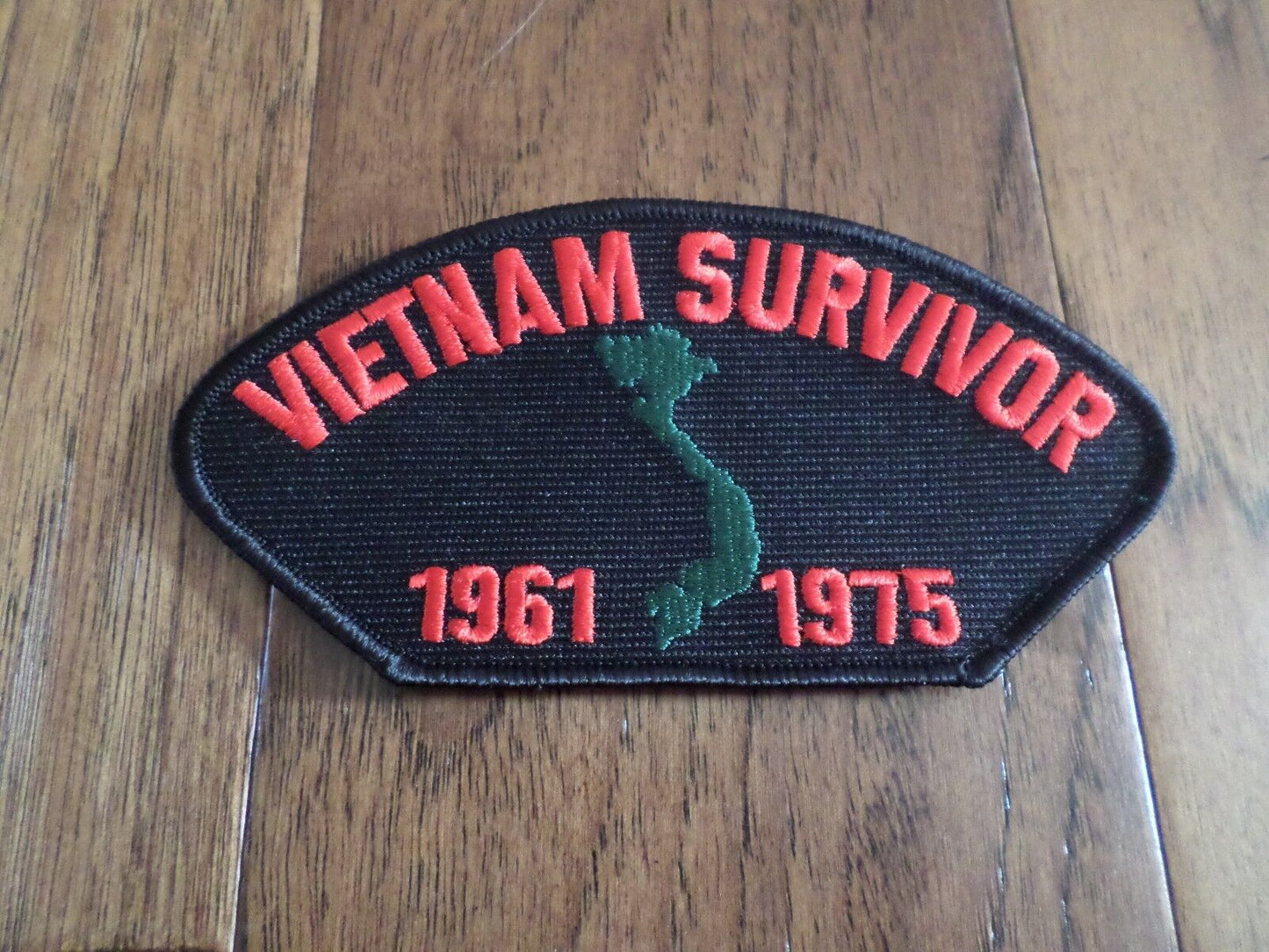 U.S MILITARY VIETNAM SURVIVOR 1961-1975 HAT PATCH 3" X 5" VIETNAM WAR SERVICE