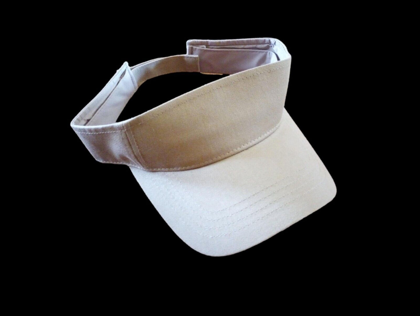 KHAKI SUN VISOR CAP HAT ADJUSTABLE SIZE NEW IN BAGS