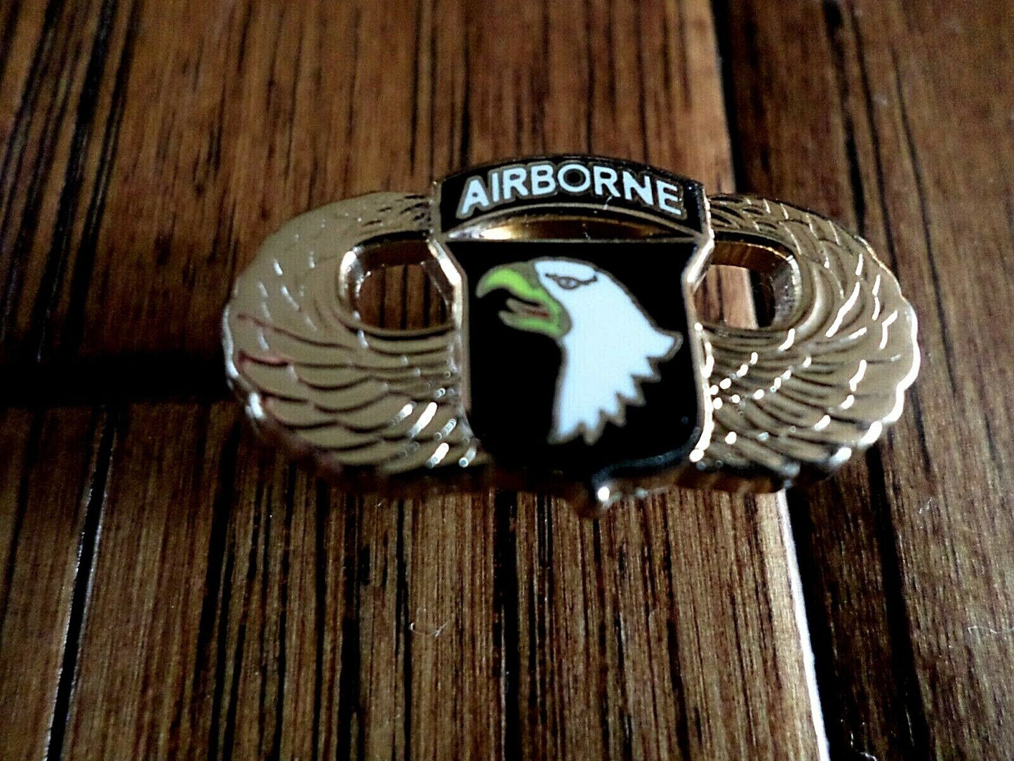 U.S MILITARY PIN ARMY 101st AIRBORNE JUMP WINGS HAT LAPEL PIN DOUBLE POST