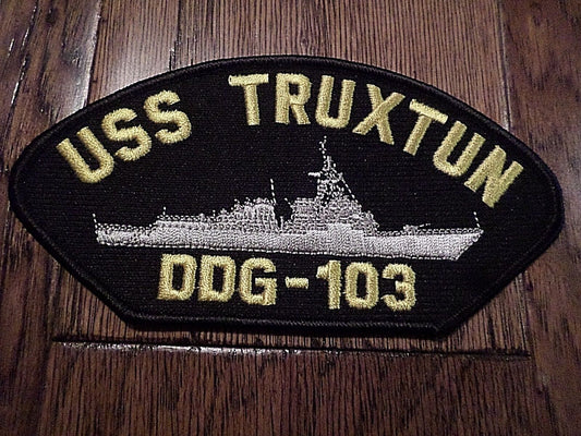 USS TRUXTUN DDG-103U.S NAVY SHIP HAT PATCH U.S.A MADE HEAT TRANSFER