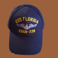 USS FLORIDA SSGN-728 HAT SUBMARINE DIRECT EMBROIDERED U.S NAVY BALL CAP USA MADE