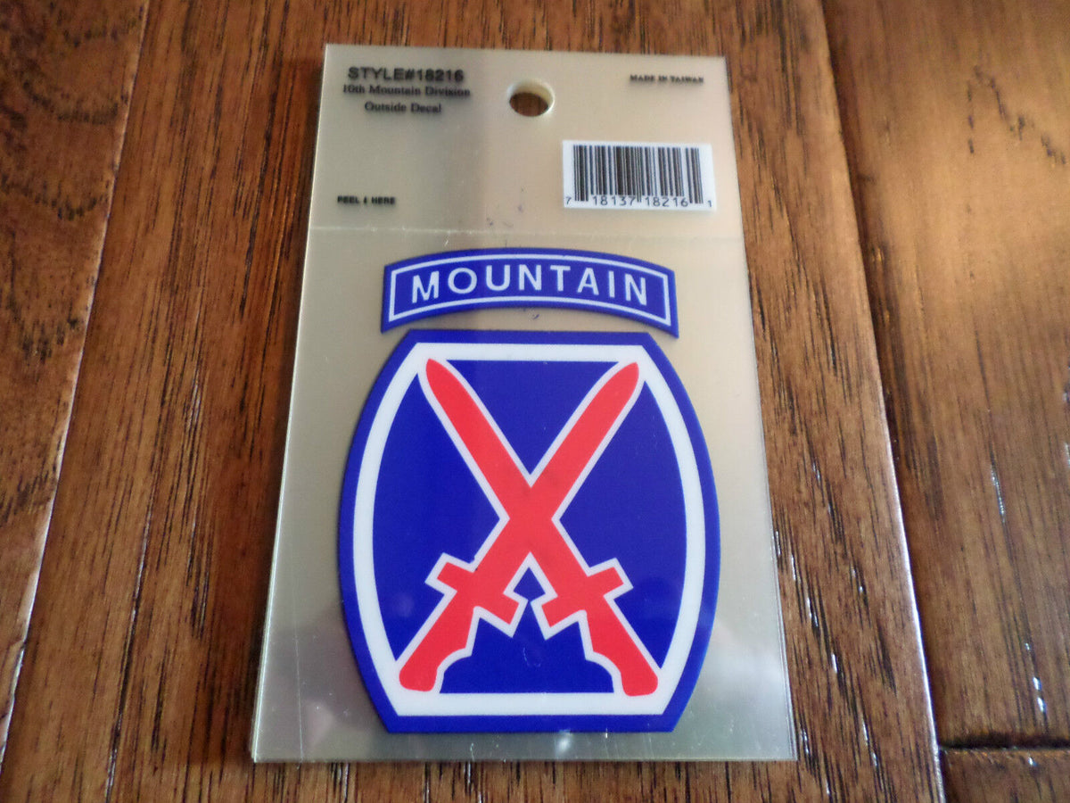 Army Window Sticker U.S ARMY MILITARY 10TH MOUNTAIN WINDOW DECAL BUMPER STICKER. – Clay's ...
