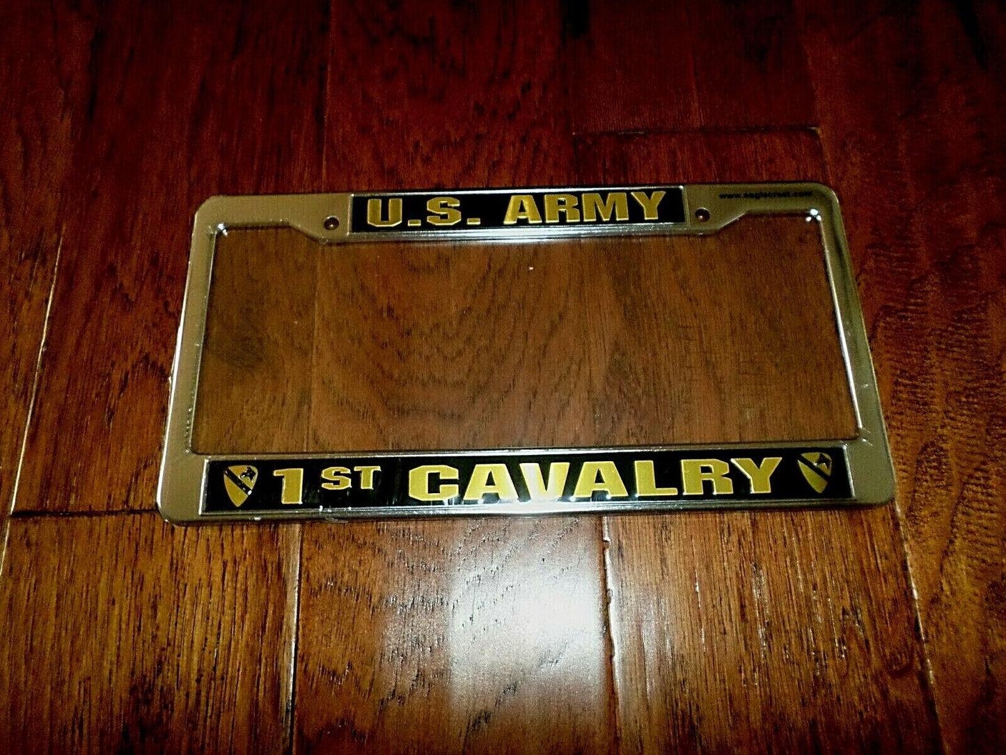 U.S  ARMY 1st CAVALRY METAL LICENSE PLATE FRAME 3D RAISED LETTERS U.S.A MADE