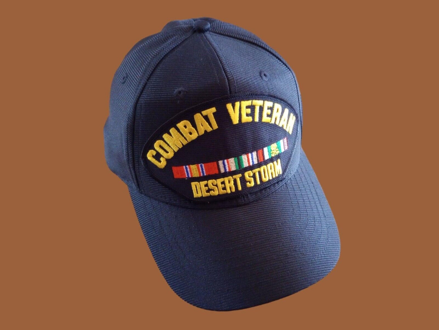 DESERT STORM COMBAT VETERAN HAT OFFICIAL U.S MILITARY BALL CAP U.S.A MADE