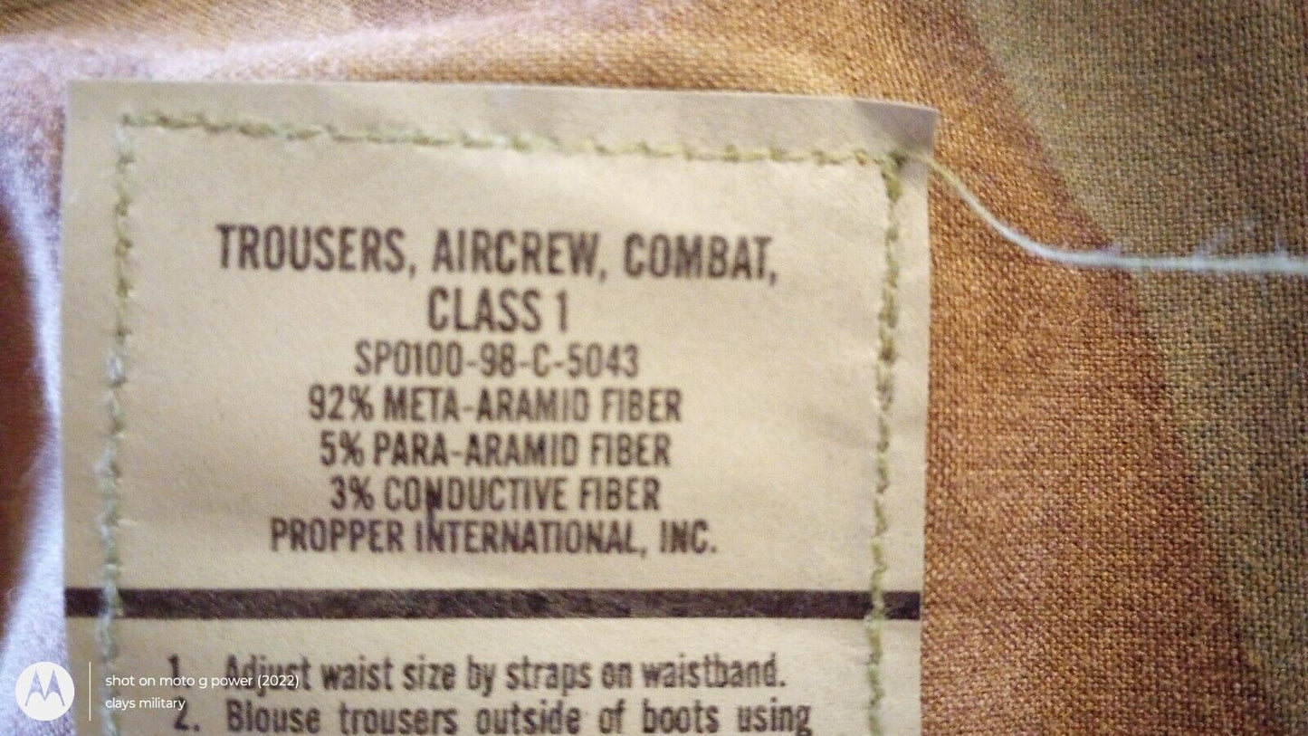 U.S MILITARY AIRCREW COMBAT PANTS WOODLAND CAMOUFLAGE BDU TROUSER CAMOUFLAGE