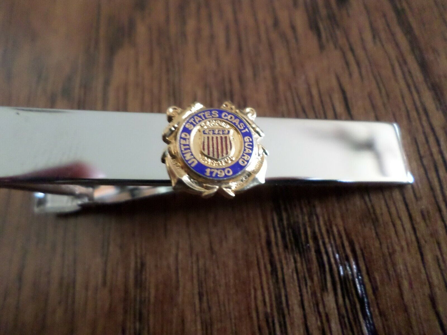 U.S COAST GUARD INSIGNIA TIE BAR OR TIE TAC CLIP ON TYPE CUSTOM MADE