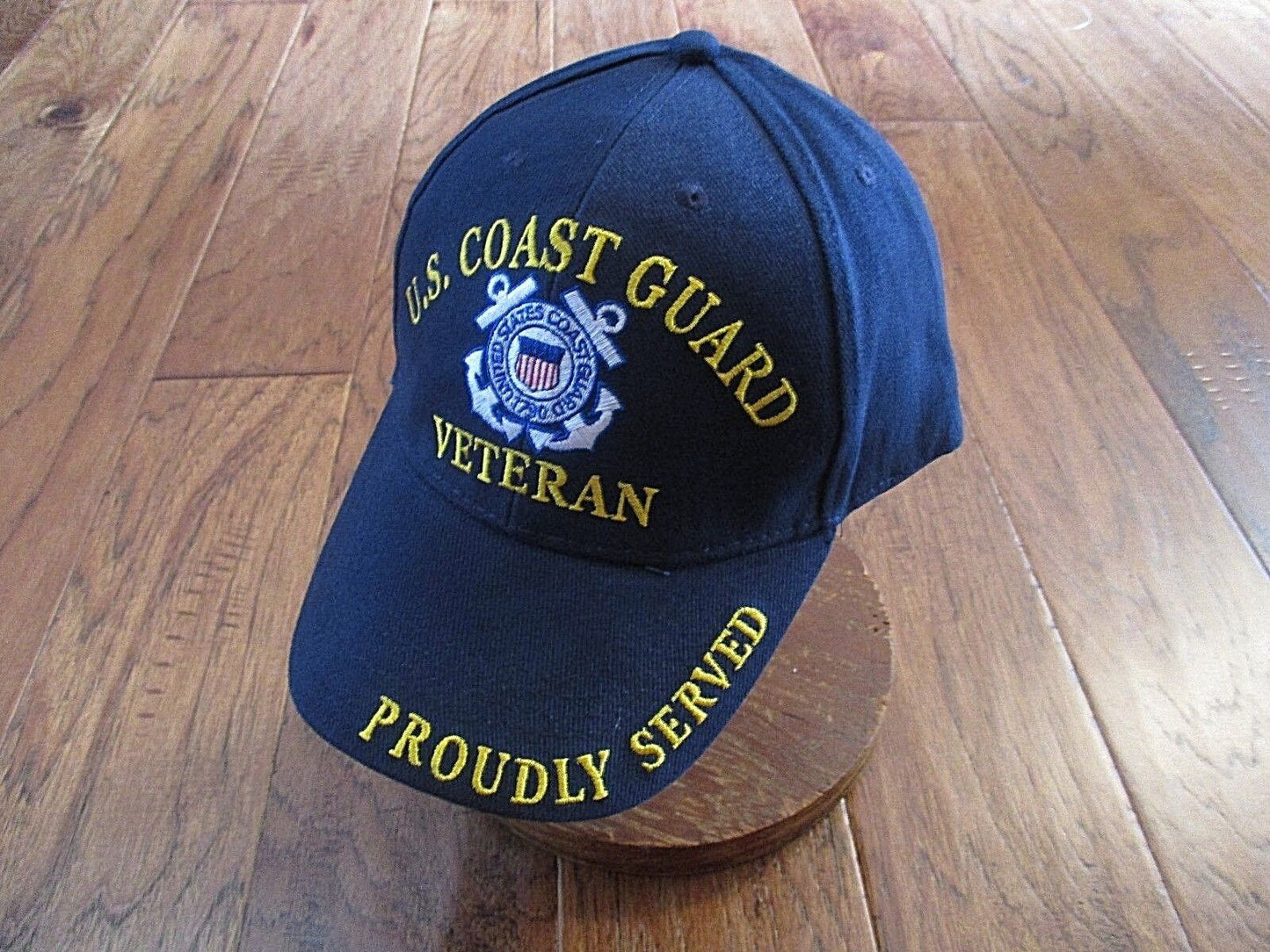 UNITED STATES COAST GUARD VETERAN HAT BALL CAP USCG PROUDLY SERVED