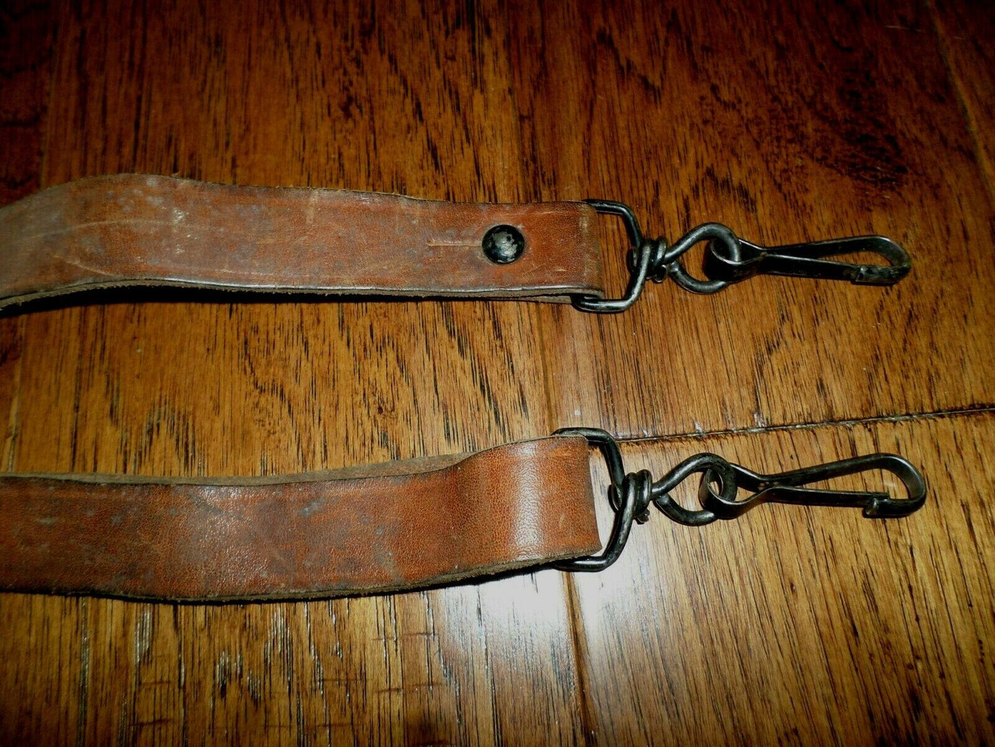 GENUINE FRENCH MILITARY MAT BROWN LEATHER RIFLE SLING ARMY MAS RIFLE 49 & 49/54