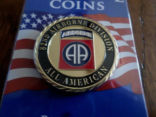 U.S ARMY 82ND AIRBORNE CHALLENGE COIN NEW IN PACKAGE COLLECTOR'S SERIES