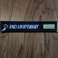 U.S MILITARY ARMY 2nd LIEUTENANT KEY CHAIN KEY RING FOB 5 1/2" X 1" INCHES