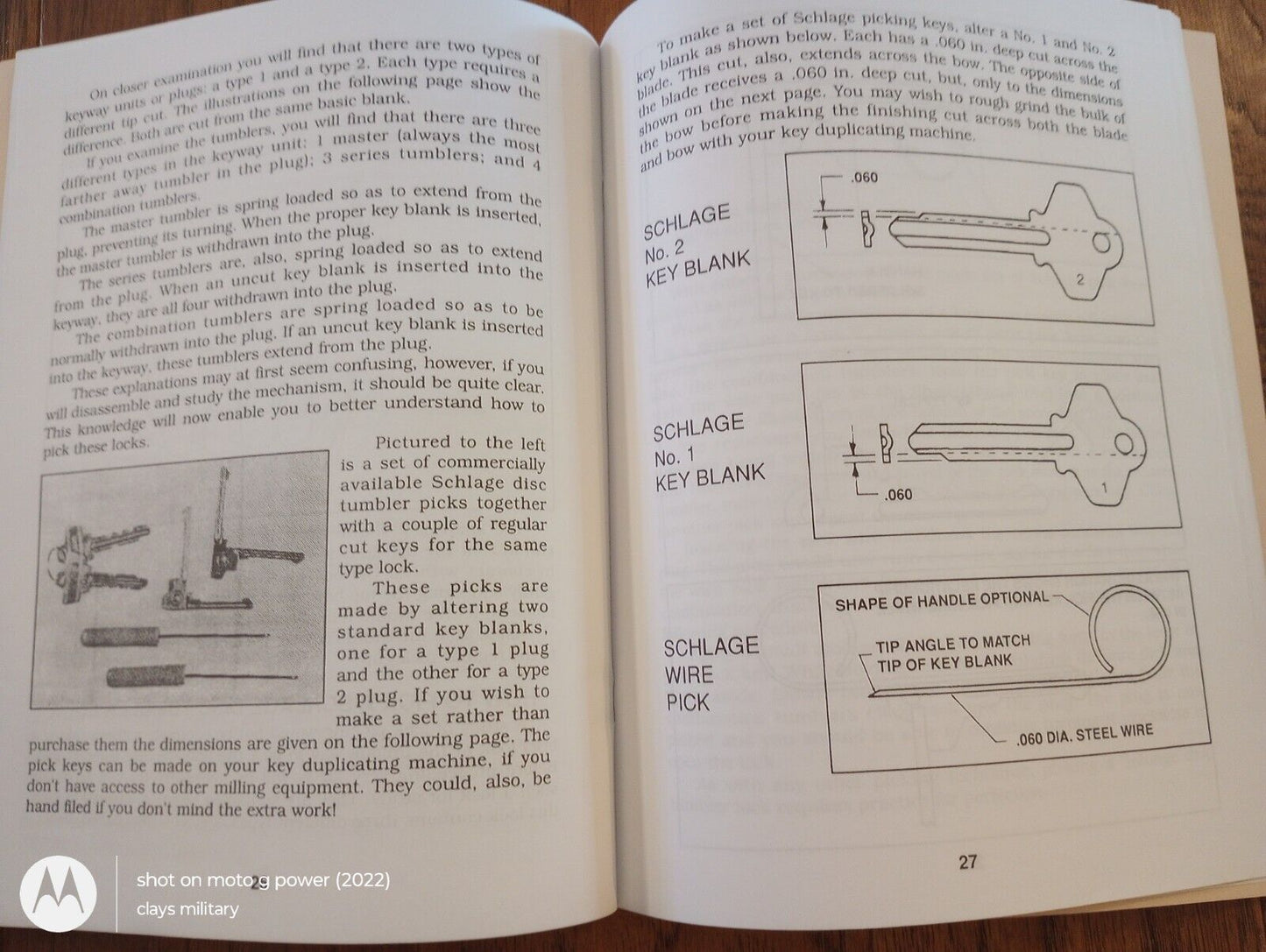 BASIC LOCKSMITHING TRAINING MANUAL BEGINNING COURSE LOCKSMITH BOOK NEW