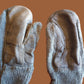 SWISS MILITARY WOOL MITTENS ARMY COLD WEATHER LEATHER PALMS SURPLUS