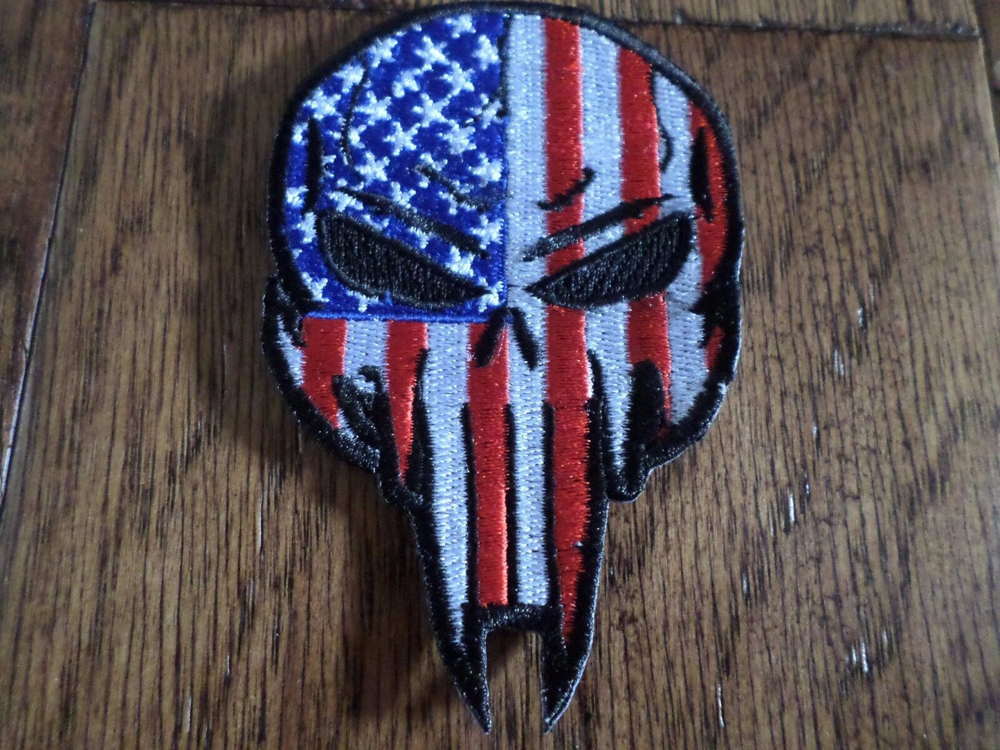 NAVY SEALS SNIPER SKULL U.S FLAG EMBROIDERED PATCH 2 1/4" X 3 1/2"