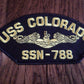 U.S NAVY USS COLORADO SSN-788 SUBMARINE HAT PATCH U.S.A MADE