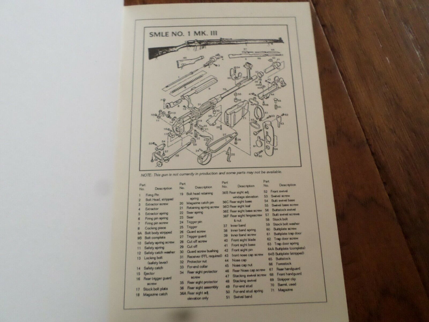 LEE ENFIELD RIFLE MANUAL IDENTIFICATION ASSEMBY CARE CLEANING MAINTENCE