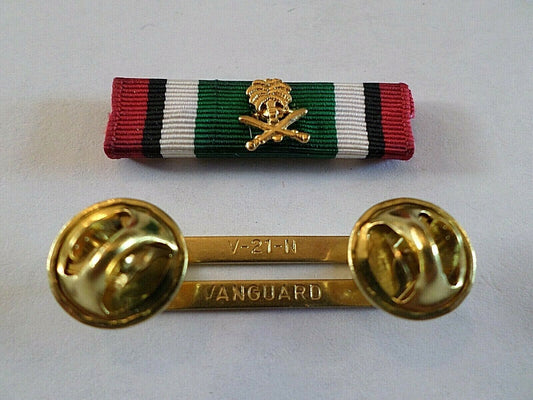 SAUDI ARABIA KUWAIT LIBERATION MEDAL RIBBON WITH BRASS RIBBON HOLDER