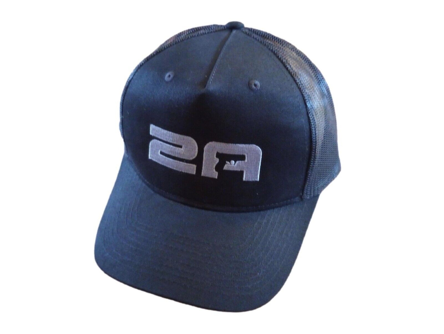 2nd Amendment Hat Baseball Cap 2A Handgun MeshBack