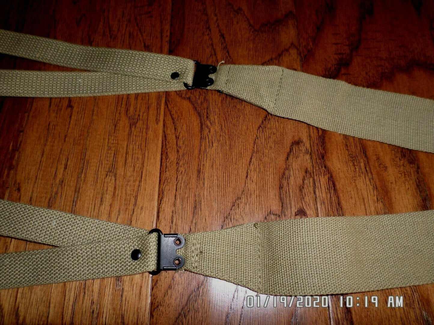 WWII U.S MILITARY ARMY M-1936 COMBAT SUSPENDERS KHAKI NEW IN BAGS